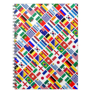 Carnet MOTIF des drapeaux du FOOTBALL 2014