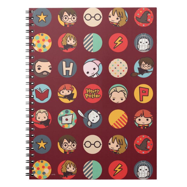 Carnet Motif des icônes de dessin Harry Potter (Devant)