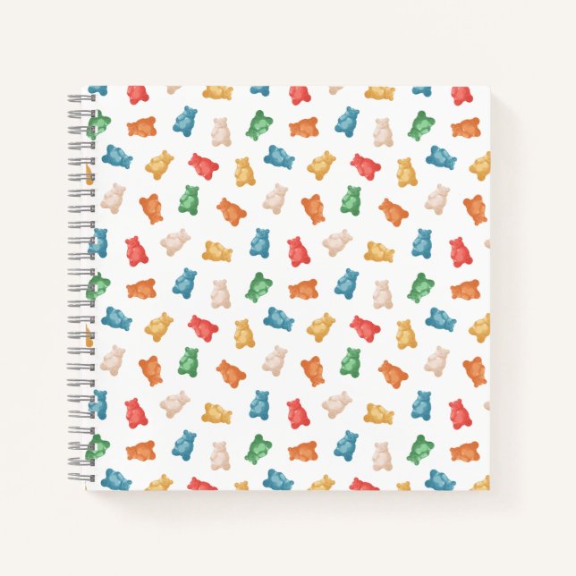 Carnet Motif des ours de gomme (Devant)