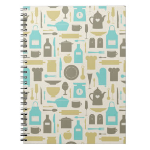 Carnet Motif des outils de cuisine