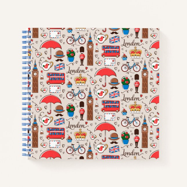 Carnet Motif des symboles de Londres (Devant)