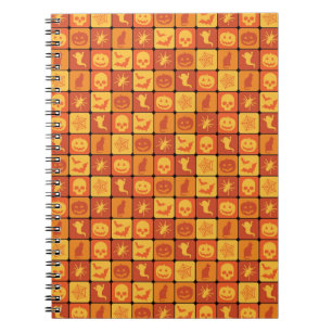 Carnet Motif d'Halloween orange