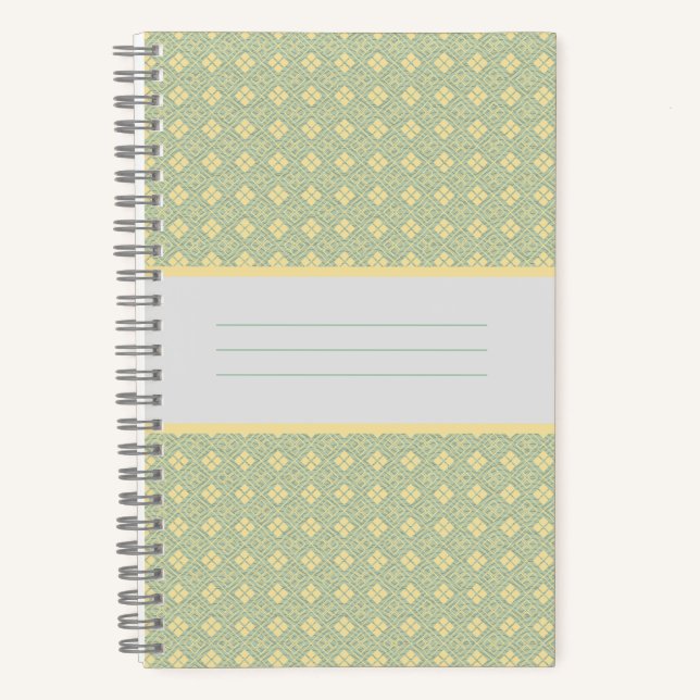 Carnet Motif diamant sarcelle (Recto)