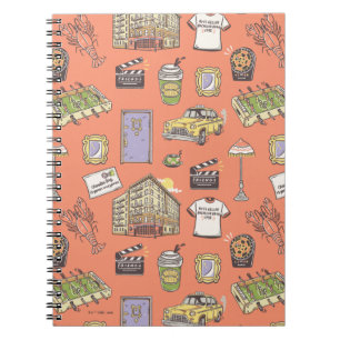 Carnet Motif d'icônes colorées AMIS™
