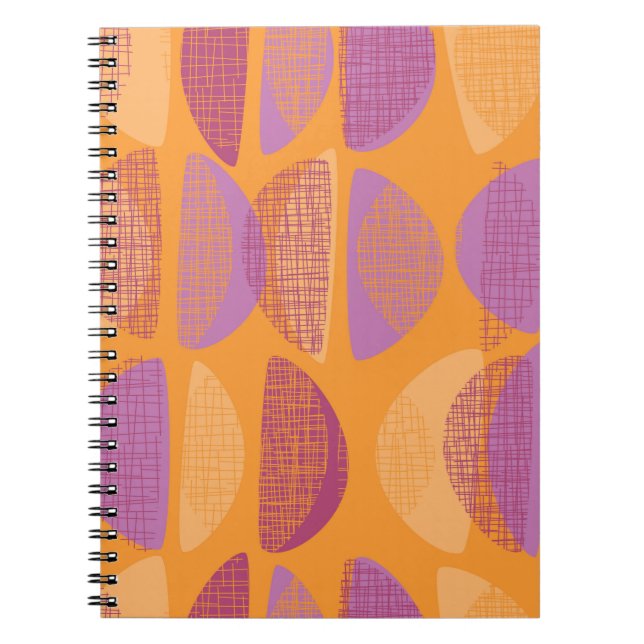 Carnet Motif d'illustration de style moderne du milieu du (Devant)