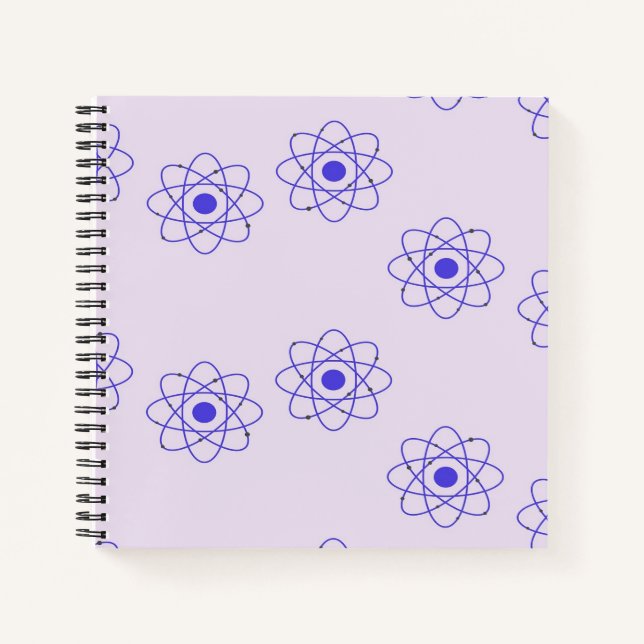 Carnet Motif d'impression d'atomes violets (Devant)