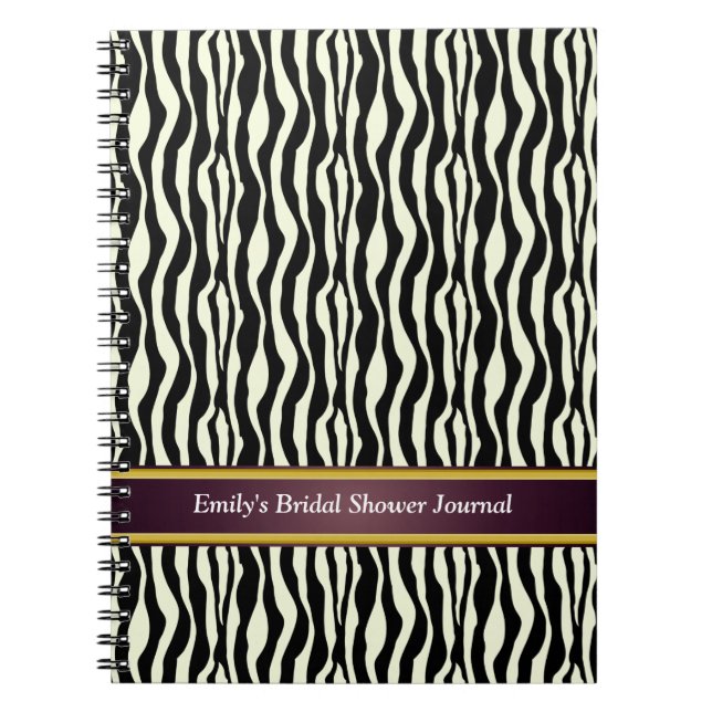 Carnet Motif d'impression Zebra (Devant)