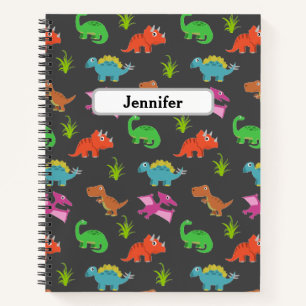 Carnet Motif Dinosaur pour enfants personnalisés