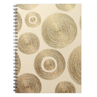 Carnet Motif d'or : design abstrait brillant