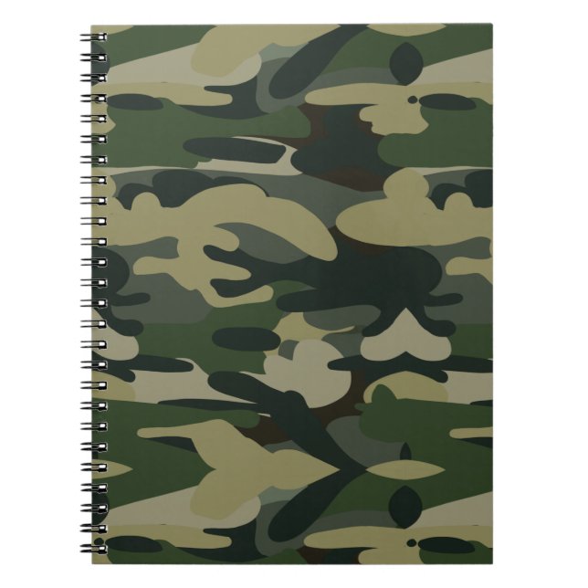 Carnet Motif du camouflage militaire vert (Devant)