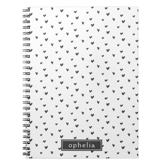 Carnet Motif du coeur du Doodle mignon (Devant)