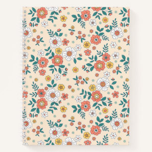 Carnet Motif du jardin de fleurs de corail