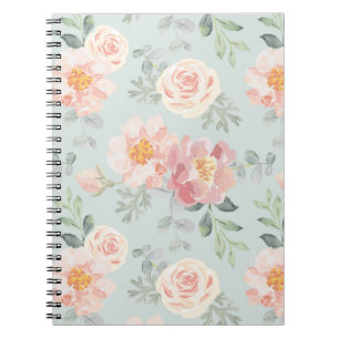 Carnet Motif du jardin rose Rose Rose Pastel