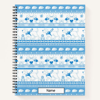 Carnet Motif du laboratoire de conte de chien - bleu -