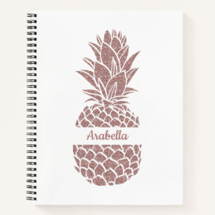 Carnet Motif du nom de l'ananas de la Parties scintillant