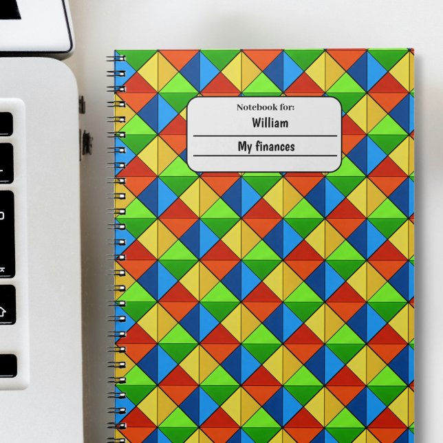 Carnet Motif dynamique (Vibrant pattern notebook)