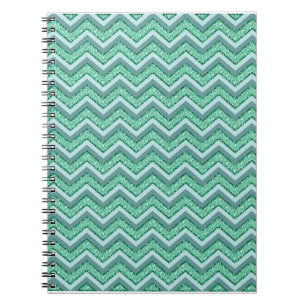 Carnet Motif Emerald Chevron à facettes
