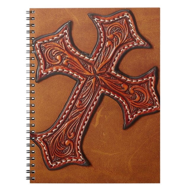 Carnet motif en cuir à outils (Devant)