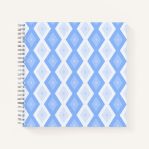 Carnet Motif en diamant bleu pâle