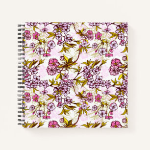 Carnet Motif en fleurs de cerisier 