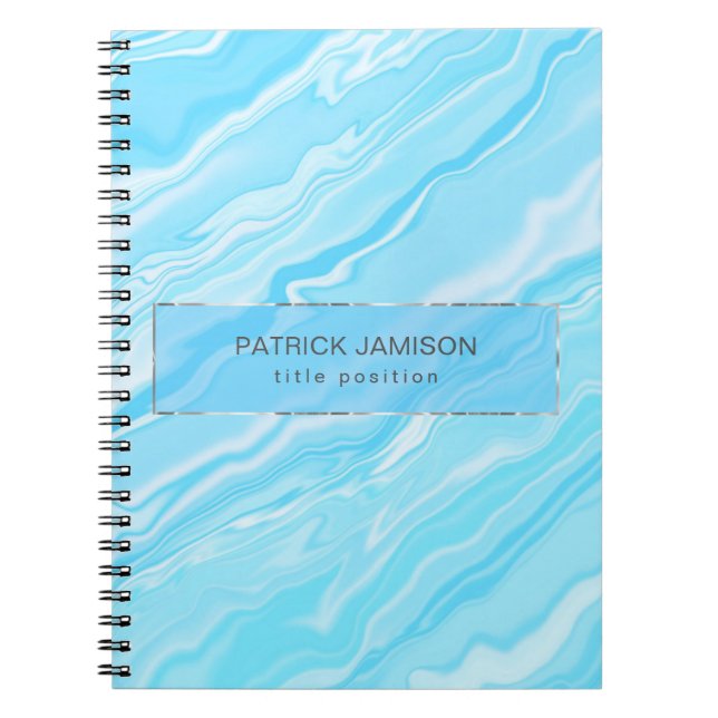 Carnet Motif en marbre bleu (Devant)