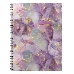 Carnet Motif en marbre Pastel Lilac, Parties scintillant