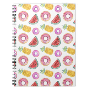Carnet Motif en pastel de flotteur de piscine d'aquarelle