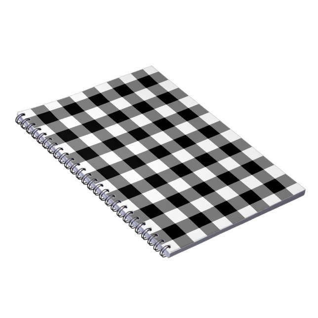 Carnet Motif En vichy noir et blanc (Côté Droit)