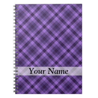 Carnet Motif en vichy violet