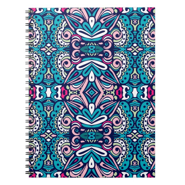 Carnet Motif ethnique carrelé. mosaïque géométrique Abstr (Devant)