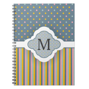 Carnet Motif fait sur commande mignon de rayures de point