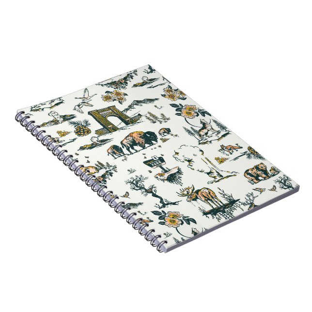 Carnet Motif faunique du parc national Yellowstone (Côté Droit)