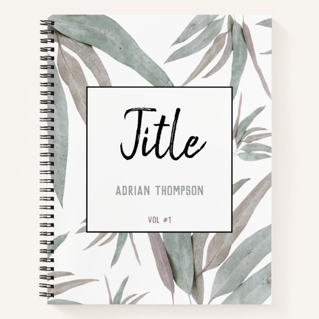 Carnet Motif Feuille de l'Eucalyptus (Devant)