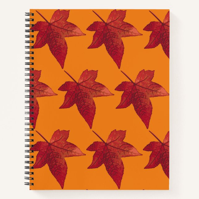 Carnet Motif Feuille de Red Maple (Devant)