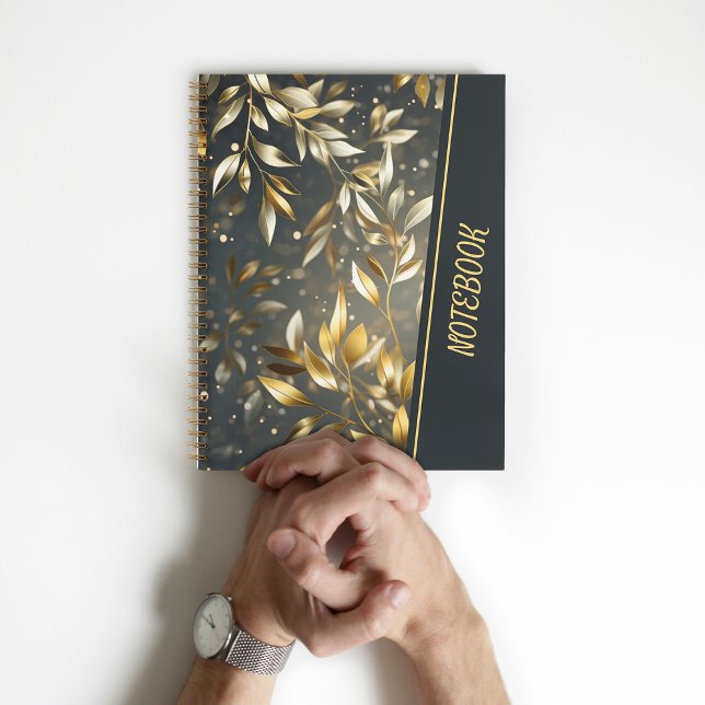 Carnet motif Feuille Gold (Créateur téléchargé)