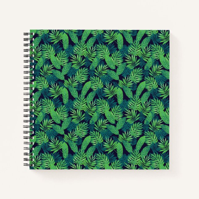 Carnet Motif Feuille tropical (Devant)