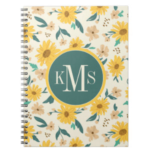 Carnet Motif Fleur de marguerite jaune