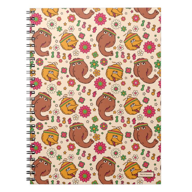 Carnet Motif fleur funky de Léon et Snoopy (Devant)
