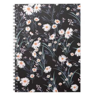 Carnet Motif fleuri au printemps sans soudure avec margue