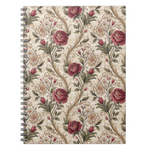 Carnet Motif floral Art Déco Rose & Damask victorien