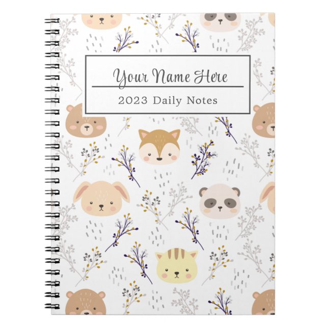 Carnet Motif floral, Bouquet de fleurs colorées (Devant)