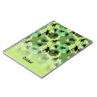 Motif floral de cricket vert + noir