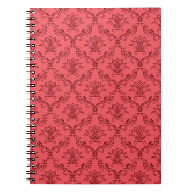 Carnet Motif floral de damassé (Devant)