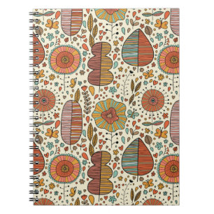 Carnet Motif floral d'été fait de feuille