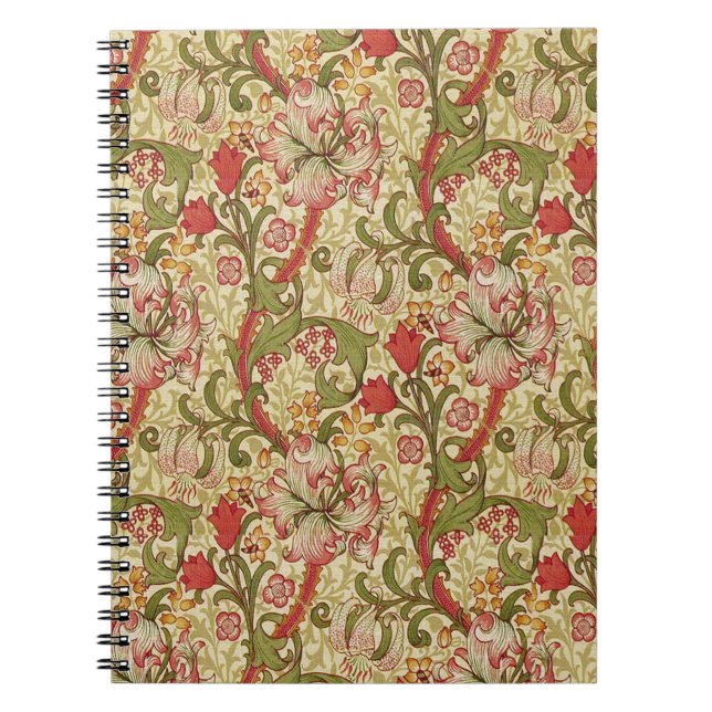 Carnet Motif floral Golden Lily de William Morris (Devant)