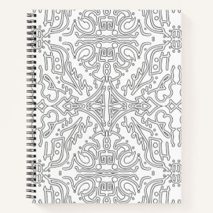 Carnet Motif floral gris minimaliste