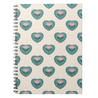 Carnet Motif floral Heart Blossom | Rétro scandinave