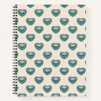 Carnet Motif floral Heart Blossom | Rétro scandinave