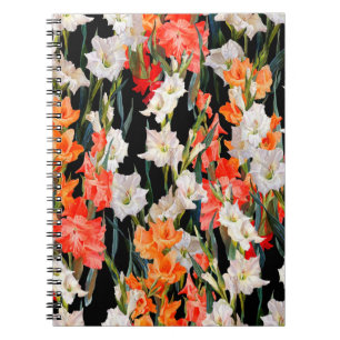 Carnet Motif floral incomparable. Ladiolus multicolore su