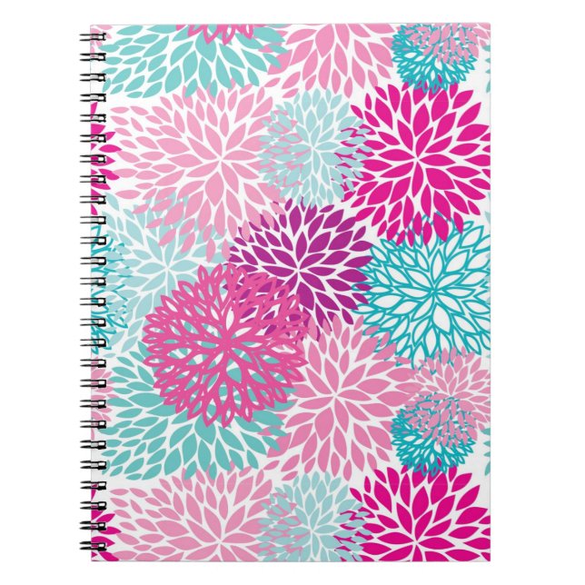 Carnet Motif floral lumineux 2 (Devant)